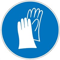 Brady PET Mandatory Protective Gloves Sign with Pictogram Only