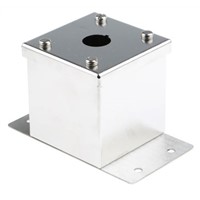 Eaton Grey Stainless Steel M22 Push Button Enclosure - 1 Hole 22mm Diameter