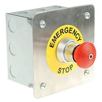 Craig &amp;amp; Derricott EMSH/T/F/CO Control Station Switch - NO/NC Stainless Steel 9 Cutouts Red Emergency Stop