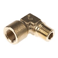 Legris Brass 1/4 in BSPT Male x 1/4 in BSPP Female 90 Elbow Threaded Fitting
