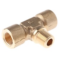 Legris Brass 1/4 in BSPP Female x 1/4 in BSPP Female Tee Branch Tee Threaded Fitting
