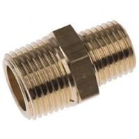 Legris Brass 3/8 in BSPT Male x 1/4 in BSPT Male Straight Adapter Threaded Fitting