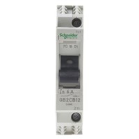 Schneider Electric DIN Rail Mount GB2 Single Pole Thermal Magnetic Circuit Breaker - 277 V ac, 415 V ac Voltage Rating,