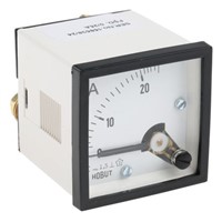HOBUT D48SD Analogue Panel Ammeter 0/25A Direct Connected AC, 48mm x 48mm Moving Iron