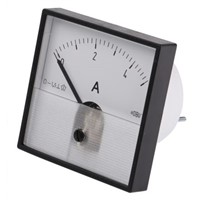 HOBUT PD72MC Analogue Panel Ammeter 0/5A Direct Connected DC DC, 72mm x 72mm Moving Coil