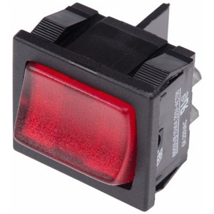 Arcolectric Illuminated Double Pole Single Throw (DPST), On-Off Rocker Switch Panel Mount