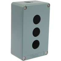 Schneider Electric Blue Metal Harmony XAP Push Button Enclosure - 3 Hole 22mm Diameter