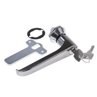 Euro-Locks a Lowe &amp;amp; Fletcher group Company Chrome Plated Lock, L-Handle, 105mm