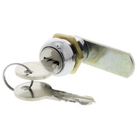 Euro-Locks a Lowe &amp;amp; Fletcher group Company Panel to Tongue Depth 16mm Zamak Chrome Plated Camlock, Key to unlock