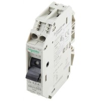 Schneider Electric DIN Rail Mount GB2 1P + N Pole Thermal Magnetic Circuit Breaker - 250V ac Voltage Rating, 500mA