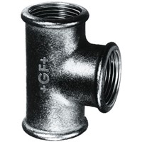 Georg Fischer Malleable Iron Fitting Tee, 1-1/4 in BSPP Female (Connection 1), 1-1/4 in BSPP Female (Connection 2)
