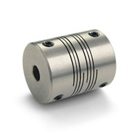 Ruland Stainless Steel Flexible Beam Coupling, MWS15-4-4-SS, Bore A 4mm Bore B 4mm Set Screw