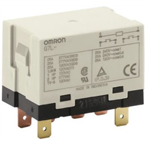 Omron Panel Mount Non-Latching Relay - DPNO, 120V ac Coil, 25A Switching Current, 2 Pole