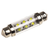 LED Car Bulb 10.5 (dia) x 43 (h) mm 43 mm White 12 V dc 20 mA 10.5mm 10 lm