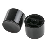 Black Push Button Cap, for use with 8 Series Miniature Manual Switches, 10 mm Cap