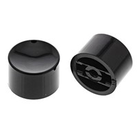 Black Push Button Cap, for use with 8 Series Miniature Manual Switches, 15 mm Cap