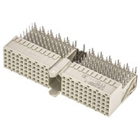 TE Connectivity Z-PACK HM Series 2mm Pitch Hard Metric Type A Backplane Connector, Female, Right Angle, 25 Column, 5