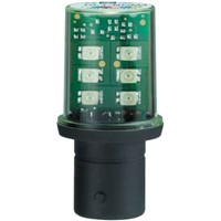 Schneider Electric BA15d LED Lamp, Green, 120 V ac, 30 mA