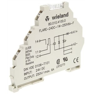 Wieland flare Series , 24V dc SPDT Interface Relay Module, Cage Clamp Terminal , DIN Rail