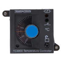 Tempatron On/Off Temperature Controller, 48 x 48mm, K Type Thermocouple Input, 110  230 V ac Supply