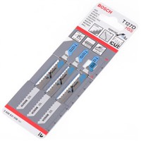 Bosch T-Shank Jigsaw Blade Set For Plastic; Metal; Glass Fibre Reinforced Plastic; Lead, 75mm Cutting Length 3 Pack