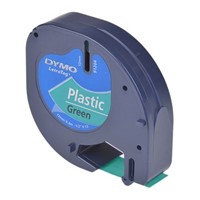 Dymo Black on Green Label Printer Tape, 12 mm Width, 4 m Length