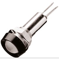 Oxley White Indicator, Lead Wires Termination, 8mm Mounting Hole Size