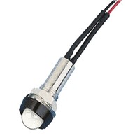 Oxley White Indicator, Lead Wires Termination, 12 V, 8mm Mounting Hole Size