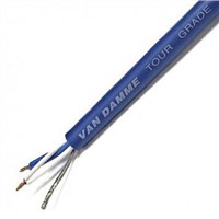 Van Damme 100m Screened Blue Microphone Cable, 250 V, 6mm od , 0.21 mm2 CSA