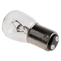 Werma BA15d Incandescent Bulb, Clear, 24 V