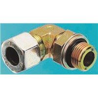Parker Steel Zinc Plated Hydraulic Elbow Compression Tube Fitting, WEE10LRCF