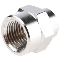 Legris LF3000 60 bar Brass Pneumatic Straight Threaded Adapter, G 1/8 Female To G 1/4 Female