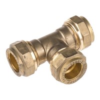 Pegler Yorkshire 15mm Equal Tee Brass Compression Fitting