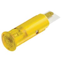 Signal Construct Yellow Indicator, Solder Tab Termination, 12  14 V, 6mm Mounting Hole Size