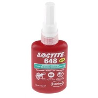 Loctite Green High Strength, Retaining Compound Liquid Bottle 50 ml, -55  +175 C Loctite 648