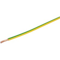 Prysmian 6491X H07V-R Conduit Cable, 6 mm2 CSA , 750 V, Green/Yellow PVC 100m