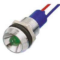 Tranilamp Green Indicator, Lead Wires Termination, 24 V dc, 12.7mm Mounting Hole Size
