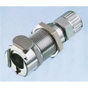 Straight Hose Coupling Coupling Body - Valved, Panel Mount, Brass