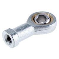 Parker M6 Female Galvanized Steel Rod End, 6mm Bore Size, 43.2mm Long , M6 Thread Size, Metric Thread Standard Female