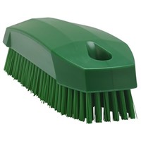 Vikan Green 17mm PET Hard Nail Brush for Cleaning Hands, Containers, Surfaces