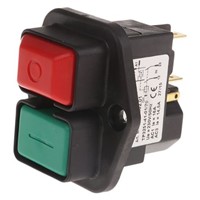 EICHOFF Double Pole Double Throw (DPDT) Latching Push Button Switch, Flange, I / O, 230V