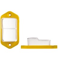 Protectkit yellow rectangular pushbutton