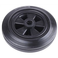 Guitel Black Rubber Castor Wheels 1811120, 200daN