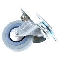 Guitel Braked Swivel Swivel Castor, 60daN Load Capacity, 75mm Wheel Diameter