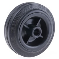 Guitel Black Rubber Castor Wheels 51001200, 100daN