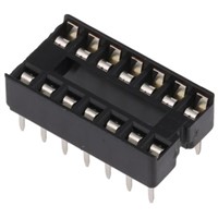 Winslow, W3100 2.54mm Pitch Vertical 14 Way, Through Hole Stamped Pin Open Frame IC Dip Socket, 10A