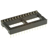 Winslow, W3100 2.54mm Pitch Vertical 28 Way, Through Hole Stamped Pin Open Frame IC Dip Socket, 10A