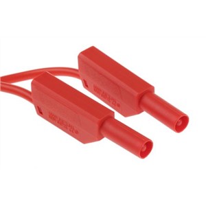 Staubli Test lead, 32A, 1 kV, 600 V, Red, 1m Lead Length