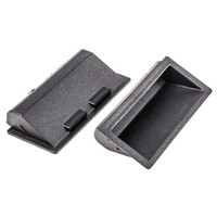 Pinet Black Plastic Concealed Fixings Drawer Handle, 90mm