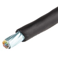 Alpha Wire 1 Pair Screened Multipair Industrial Cable 0.35 mm2(CE, CSA, UL) Black 30m XTRA-GUARD 2 Series